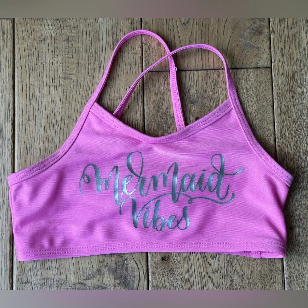 Floatimini Pink Mermaid Vibes 3-Piece Swimsuit size 5 - Picture 5 of 11